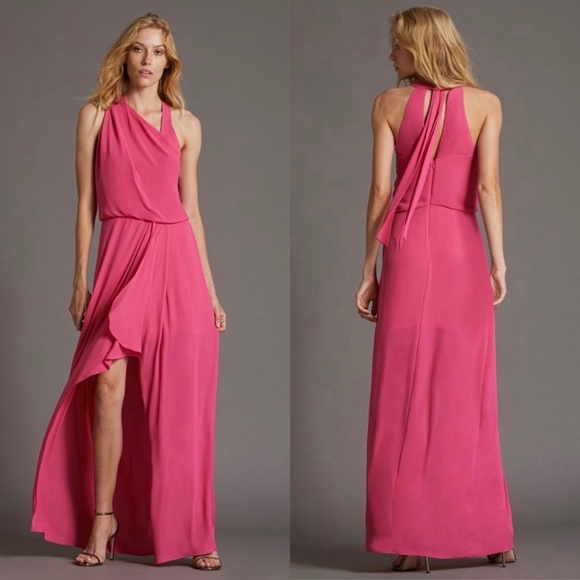 Halston Asymmetric Draped Gown for Women New - Picture 1 of 11